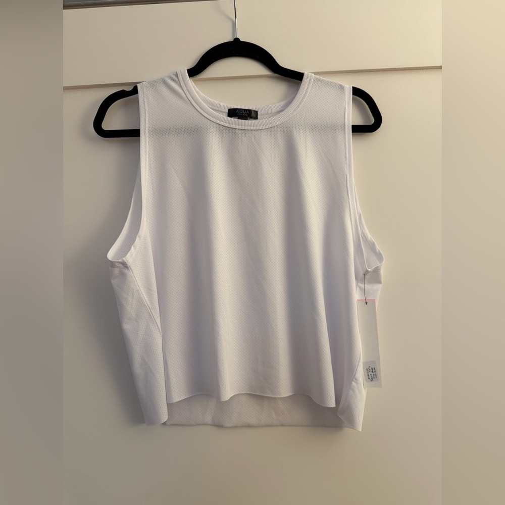 NEW WITH TAGS- AQUA ATHLETIC Jersey Tank- White (size S)